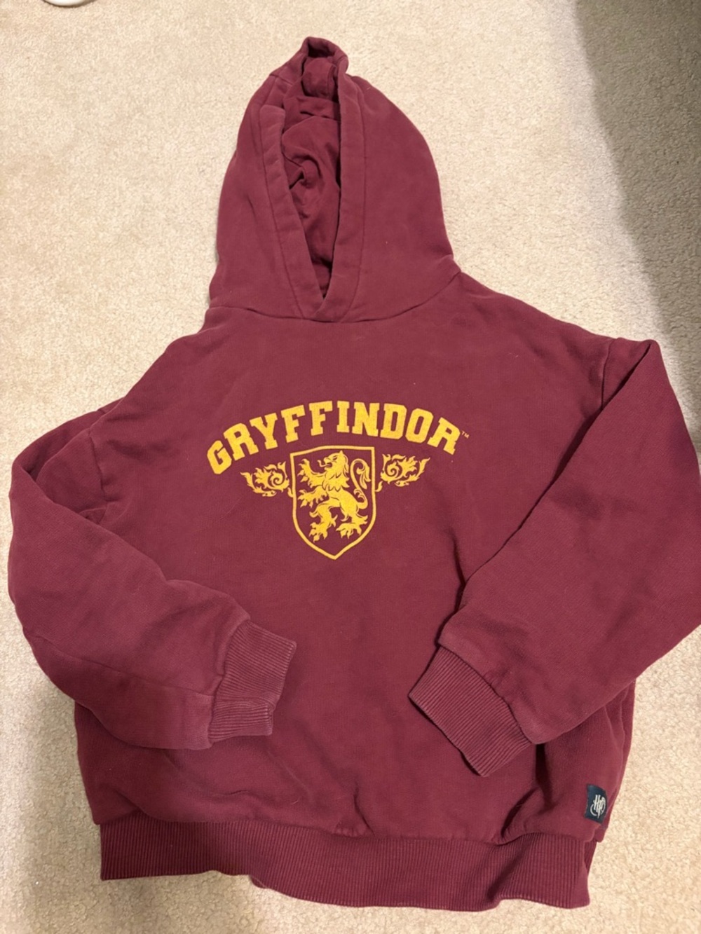 Harry Potter Gryffindor Hoodie | Kids Size M (8-10) | Burgundy